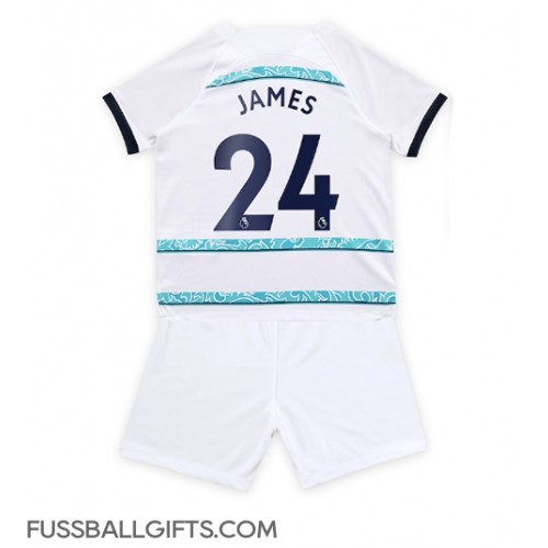 Chelsea Reece James #24 Fußballbekleidung Auswärtstrikot Kinder 2022-23 Kurzarm (+ kurze hosen)
